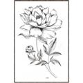 Picture of Flowers and leaves (Foil) _GroupedProduct_Rectangle_Portrait_Canvas_Framed_