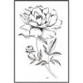 Picture of Flowers and leaves (Foil) _GroupedProduct_Rectangle_Portrait_Canvas_Framed_