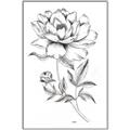 Picture of Flowers and leaves (Foil) _GroupedProduct_Rectangle_Portrait_Canvas_Framed_