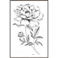 Picture of Flowers and leaves (Foil) _GroupedProduct_Rectangle_Portrait_Canvas_Framed_