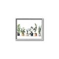 Picture of Pots with plants _GroupedProduct_Rectangle_Landscape_Canvas_Framed_