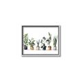 Picture of Pots with plants _GroupedProduct_Rectangle_Landscape_Canvas_Framed_