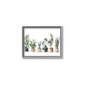 Picture of Pots with plants _GroupedProduct_Rectangle_Landscape_Canvas_Framed_