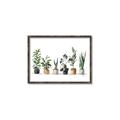 Picture of Pots with plants _GroupedProduct_Rectangle_Landscape_Canvas_Framed_