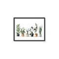 Picture of Pots with plants _GroupedProduct_Rectangle_Landscape_Canvas_Framed_