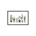 Picture of Pots with plants _GroupedProduct_Rectangle_Landscape_Canvas_Framed_