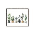Picture of Pots with plants _GroupedProduct_Rectangle_Landscape_Canvas_Framed_
