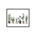Picture of Pots with plants _GroupedProduct_Rectangle_Landscape_Canvas_Framed_