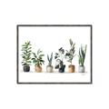 Picture of Pots with plants _GroupedProduct_Rectangle_Landscape_Canvas_Framed_