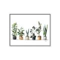 Picture of Pots with plants _GroupedProduct_Rectangle_Landscape_Canvas_Framed_