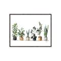 Picture of Pots with plants _GroupedProduct_Rectangle_Landscape_Canvas_Framed_
