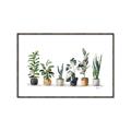 Picture of Pots with plants _GroupedProduct_Rectangle_Landscape_Canvas_Framed_