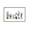 Picture of Pots with plants _GroupedProduct_Rectangle_Landscape_Canvas_Framed_