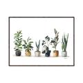 Picture of Pots with plants _GroupedProduct_Rectangle_Landscape_Canvas_Framed_