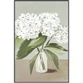 Picture of White Hydranga _GroupedProduct_Rectangle_Portrait_Canvas_Framed_