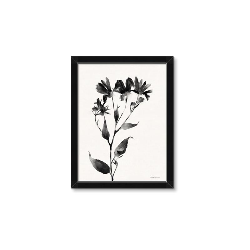 Picture of Black flower II (Ink border black ) _GroupedProduct_Rectangle_Portrait_Framed_Matted_