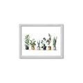 Picture of Pots with plants _GroupedProduct_Rectangle_Landscape_Framed_Matted_