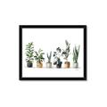 Picture of Pots with plants _GroupedProduct_Rectangle_Landscape_Framed_Matted_