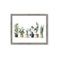 Picture of Pots with plants _GroupedProduct_Rectangle_Landscape_Framed_Matted_