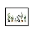 Picture of Pots with plants _GroupedProduct_Rectangle_Landscape_Framed_Matted_