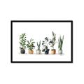Picture of Pots with plants _GroupedProduct_Rectangle_Landscape_Framed_Matted_