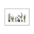 Picture of Pots with plants _GroupedProduct_Rectangle_Landscape_Framed_Matted_