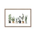 Picture of Pots with plants _GroupedProduct_Rectangle_Landscape_Framed_Matted_