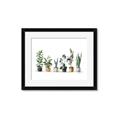 Picture of Pots with plants _GroupedProduct_Rectangle_Landscape_Framed_Matted_