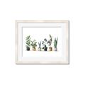 Picture of Pots with plants _GroupedProduct_Rectangle_Landscape_Framed_Matted_