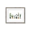 Picture of Pots with plants _GroupedProduct_Rectangle_Landscape_Framed_Matted_