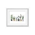 Picture of Pots with plants _GroupedProduct_Rectangle_Landscape_Framed_Matted_