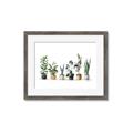 Picture of Pots with plants _GroupedProduct_Rectangle_Landscape_Framed_Matted_