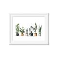 Picture of Pots with plants _GroupedProduct_Rectangle_Landscape_Framed_Matted_