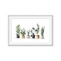 Picture of Pots with plants _GroupedProduct_Rectangle_Landscape_Framed_Matted_