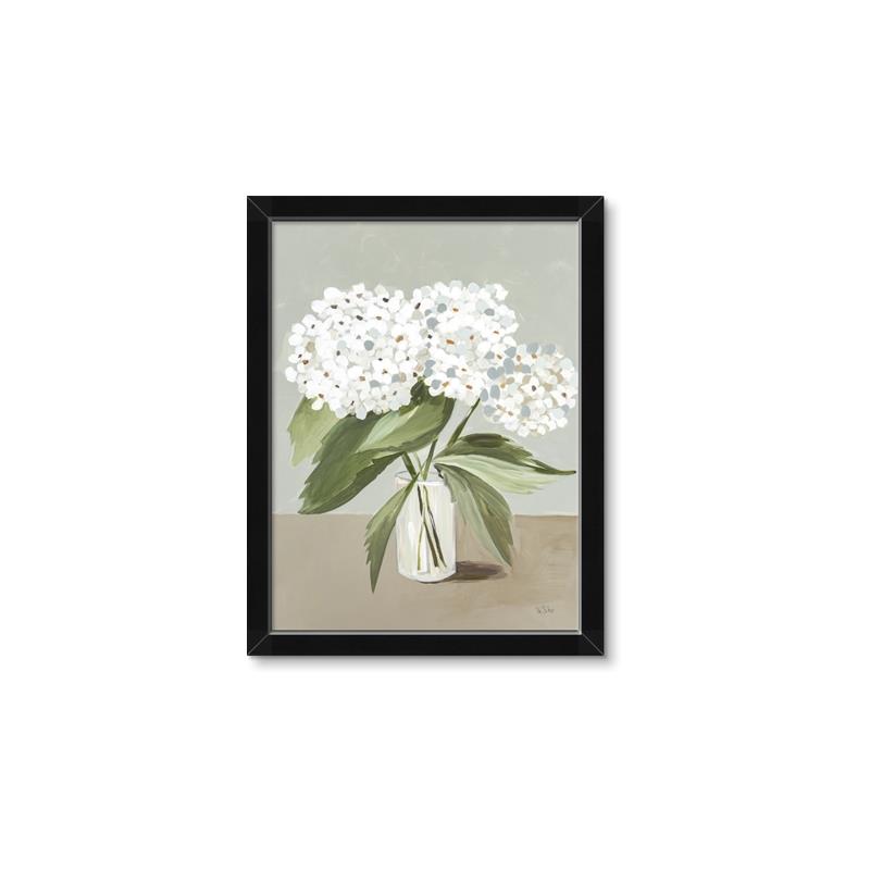 Picture of White Hydranga _GroupedProduct_Rectangle_Portrait_Framed_Matted_