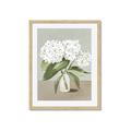Picture of White Hydranga _GroupedProduct_Rectangle_Portrait_Framed_Matted_