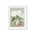 Picture of White Hydranga _GroupedProduct_Rectangle_Portrait_Framed_Matted_