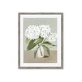 Picture of White Hydranga _GroupedProduct_Rectangle_Portrait_Framed_Matted_