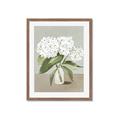 Picture of White Hydranga _GroupedProduct_Rectangle_Portrait_Framed_Matted_