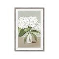 Picture of White Hydranga _GroupedProduct_Rectangle_Portrait_Framed_Matted_
