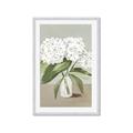 Picture of White Hydranga _GroupedProduct_Rectangle_Portrait_Framed_Matted_