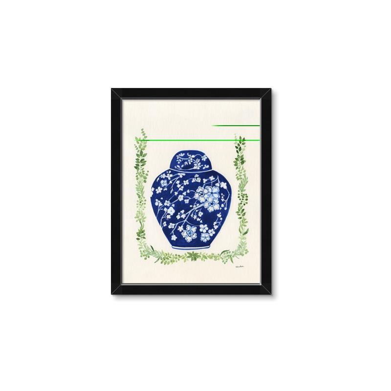 Picture of Blue vase I  _GroupedProduct_Rectangle_Portrait_Framed_Matted_