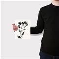 Picture of Black flower II (Ink border black ) _GroupedProduct_Rectangle_Portrait_Canvas_