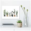 Picture of Pots with plants _GroupedProduct_Rectangle_Landscape_Canvas_