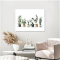 Picture of Pots with plants _GroupedProduct_Rectangle_Landscape_Canvas_