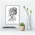 Picture of Flowers and leaves II _GroupedProduct_Rectangle_Portrait_Canvas_Framed_