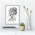 Picture of Flowers and leaves II _GroupedProduct_Rectangle_Portrait_Canvas_Framed_