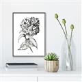 Picture of Flowers and leaves II _GroupedProduct_Rectangle_Portrait_Canvas_Framed_