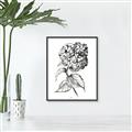Picture of Flowers and leaves II _GroupedProduct_Rectangle_Portrait_Canvas_Framed_