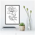 Picture of Flowers and leaves (Foil) _GroupedProduct_Rectangle_Portrait_Canvas_Framed_